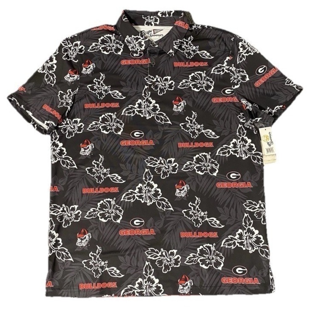 Reyn Spooner‎ Georgia Bulldogs College Men's Size M Performance Polo UGA Shirt